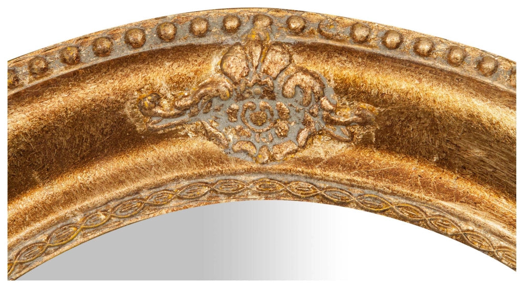 Biscottini Specchio Specchiera da parete e appendere verticale/orizzontale L64xPR3xH84 cm finitura oro anticato.