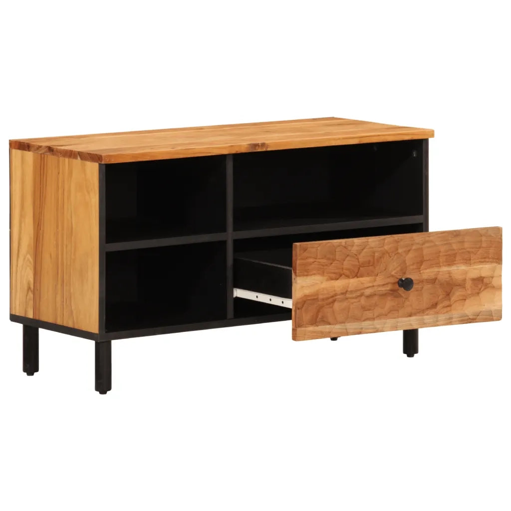 Mobile Porta TV 80x33x46 cm in Legno Massello di Acacia