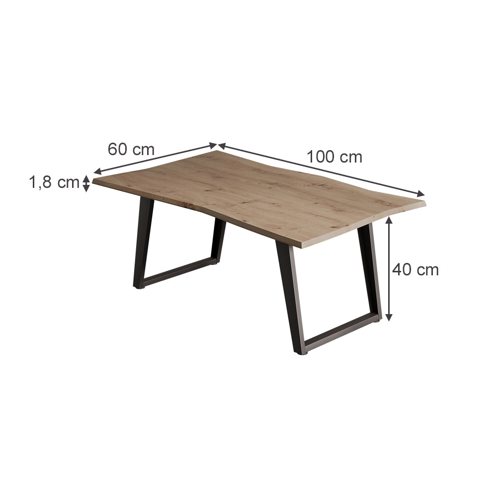 Vicco Tavolino da caffè Artigiano 100 x 60 cm