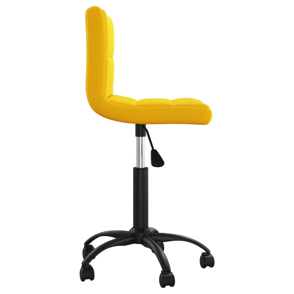 Sedia da Ufficio Girevole Giallo Senape in Velluto 334363