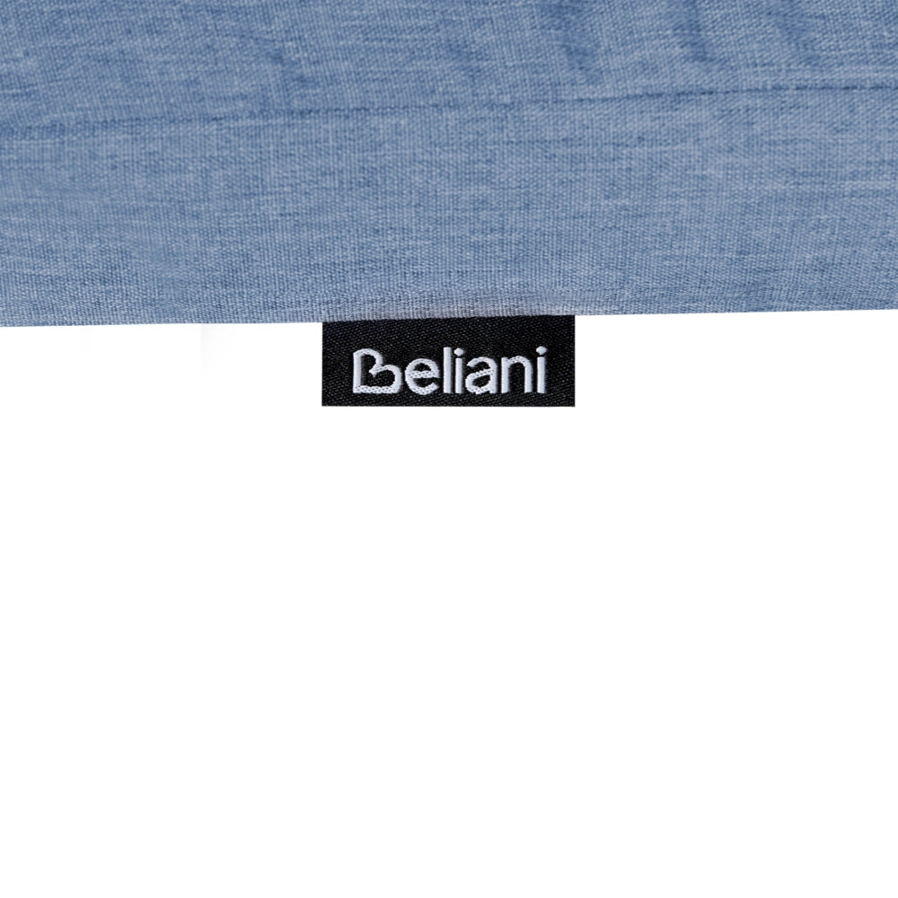 Set di 2 cuscini per sedute e schienale da esterno con lacci blu stile elegante giardino