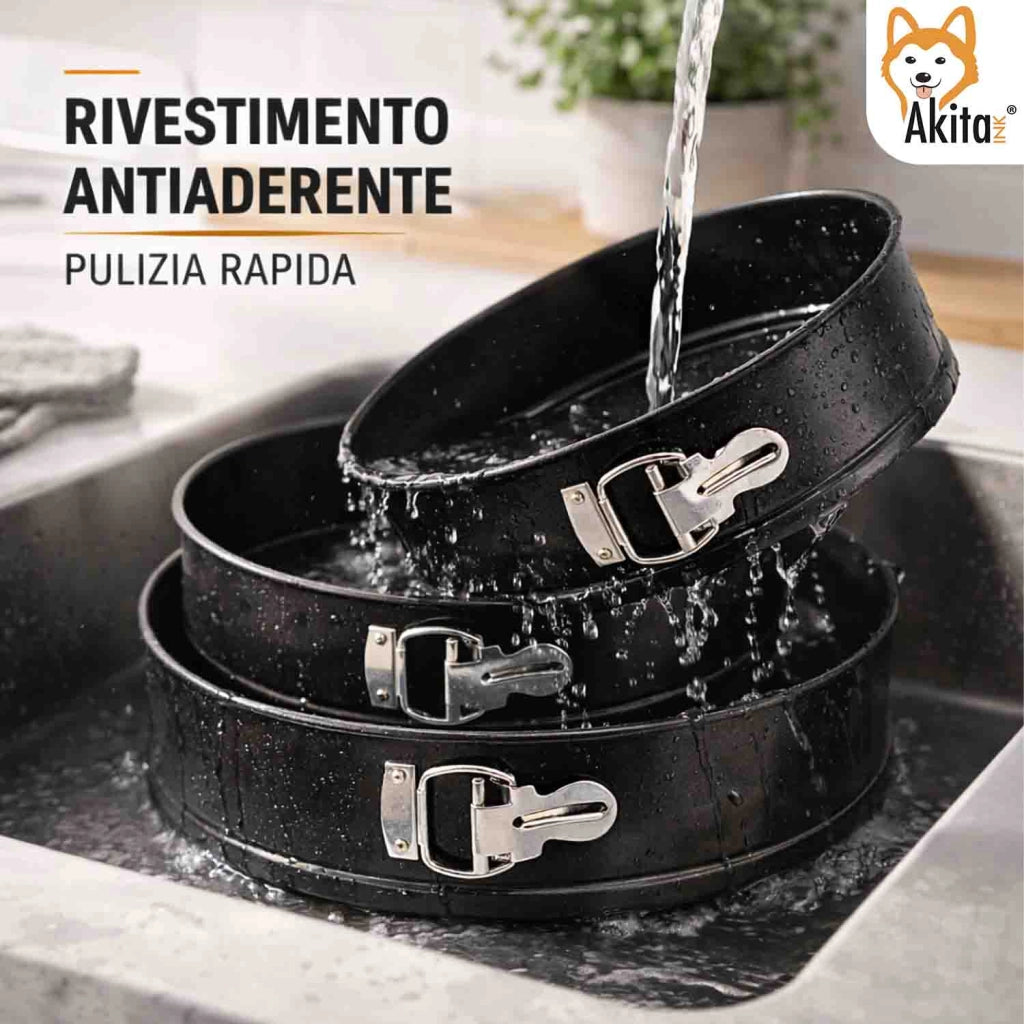 Akitaink Stampo Torta a Cerniera 26 cm Antiaderente
