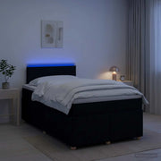 Letto box spring con materasso Nero 120 x 200 cm Tessuto 3452389
