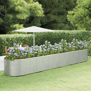 Letto Giardino Acciaio Verniciato Polvere 554x100x68cm Argento 319087