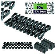 Griglia per prato KADAX per robot tagliaerba, ideale per superfici curve, 47 cm, set da 10 pezzi