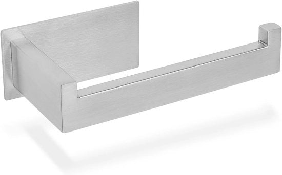 Supporto per Carta igienica Autoadesivo in Acciaio Inox 304 - Bagno Laccato - Kit di Montaggio