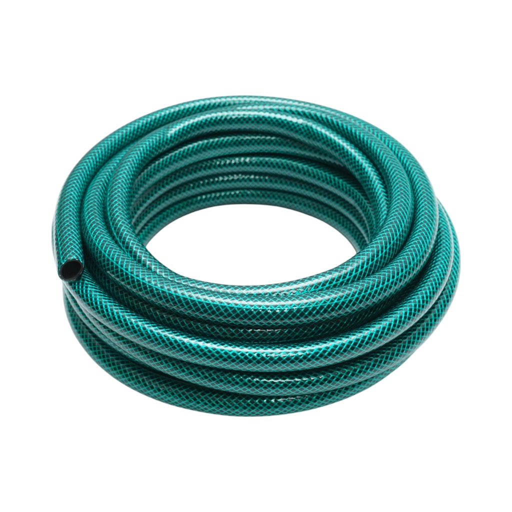 Set avvolgitubo da giardino 12mm x 7.5m con adattatore 3/4-1/2, connettori e ugello regolabile 1/2