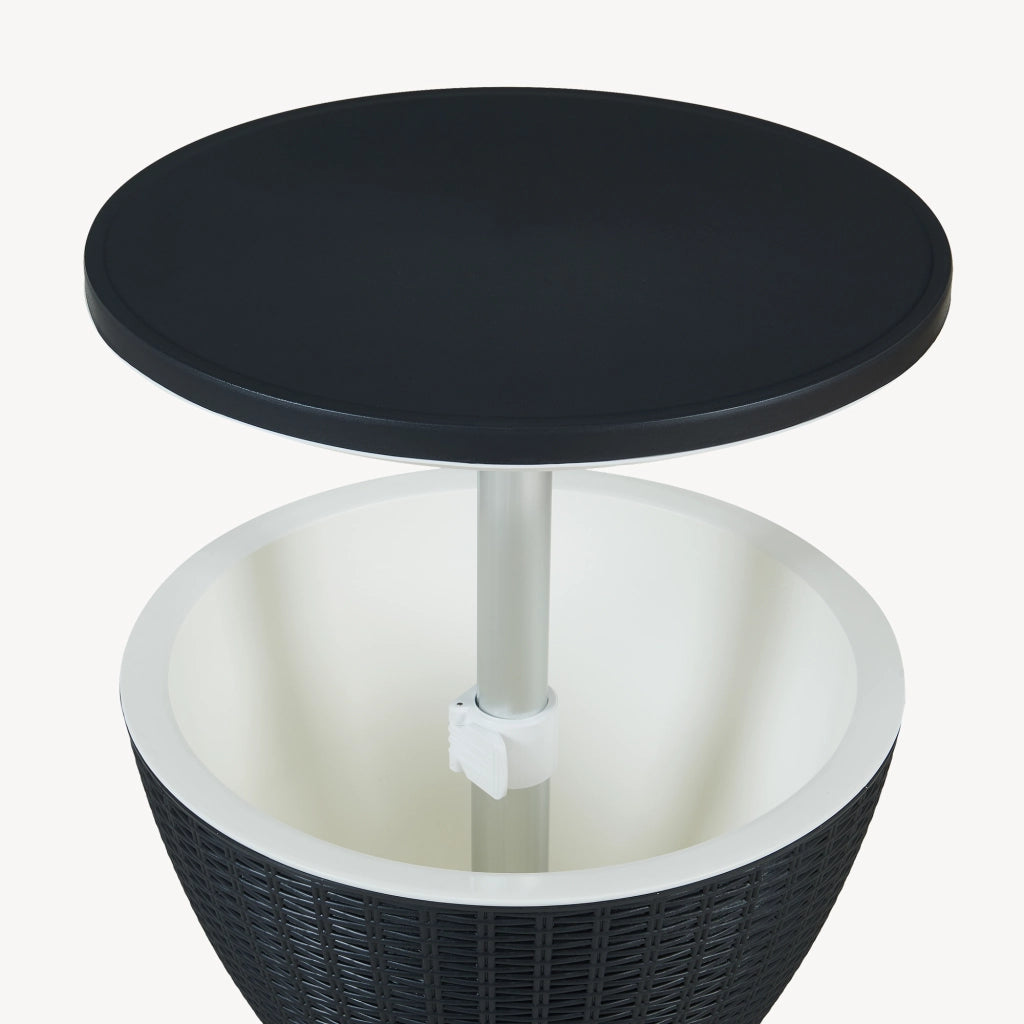 Tavolino Frigo Atessa Cool Bar a Clessidra Tavolino Portaghiaccio - Nero casa.pro