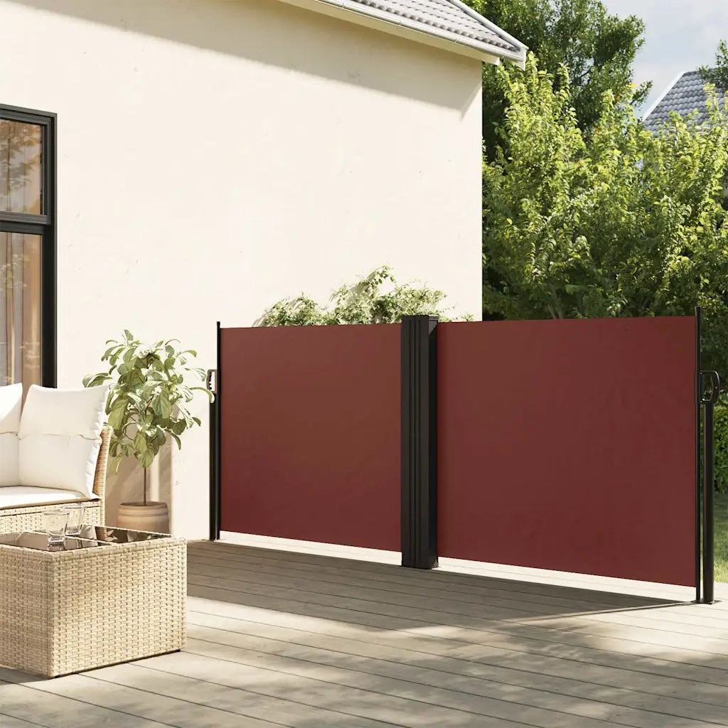 Tenda da Sole Laterale Retrattile-Tenda parasole per balcone per giardino Marrone 100x600 cm 668596