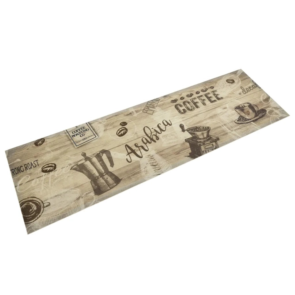 Tappeto da Cucina Lavabile Marrone CaffÃ¨ 45x150 cm in Vellutocod mxl 115015