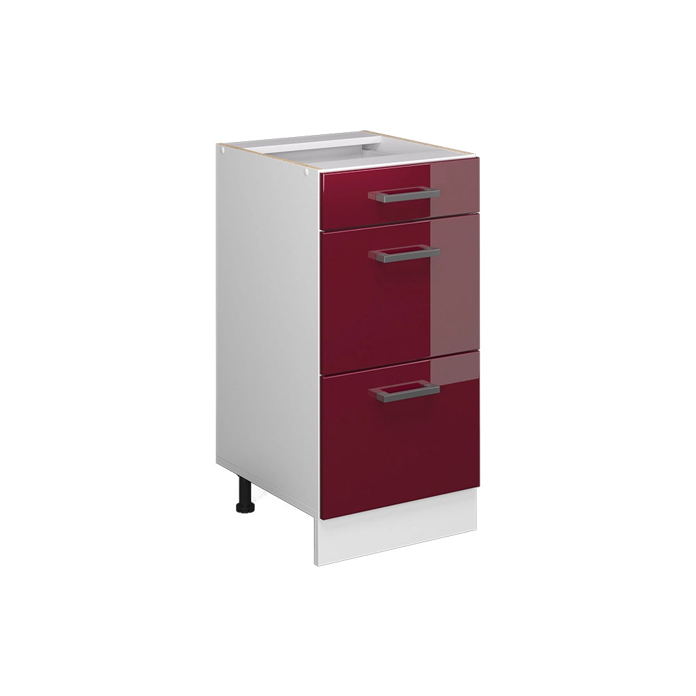 Vicco Frontale cucina Rosso lucido 39.6 x 70.4 cm frontale del mobile per mobile base con cassetti