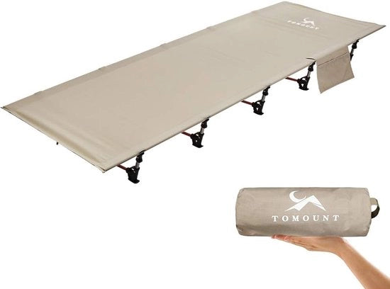 Letto da campeggio, lettino da campeggio pieghevole in alluminio, sedile da campeggio compattibile e trasportabile con luce, facile da assemblare, letto da campeggio resistente per tende, outdoor, escursioni, viaggi, spiaggia, trekking