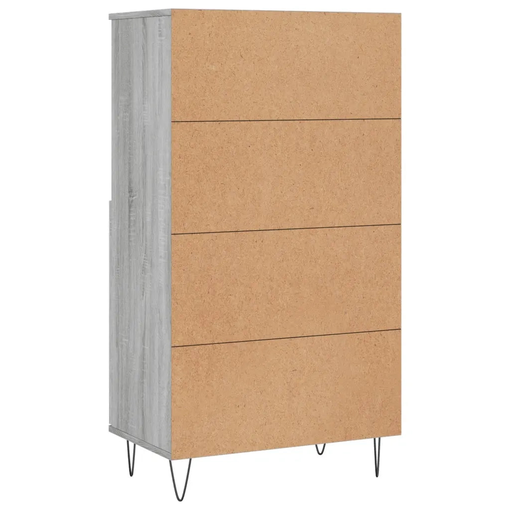 Credenza Grigio Sonoma 60x36x110 cm in Legno Multistrato 831490