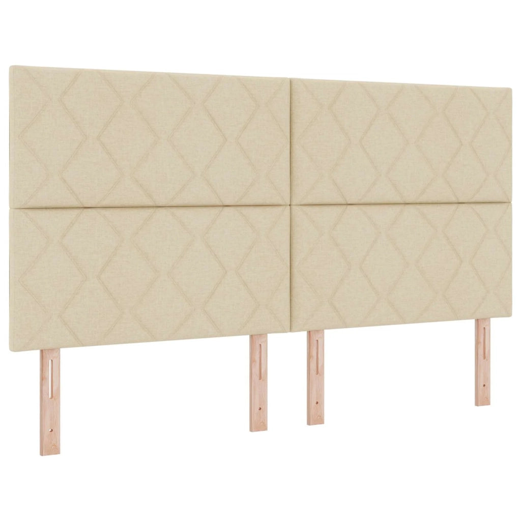 Letto con Contenitore con testiera Crema 180 x 200 cm Tessuto 3459805