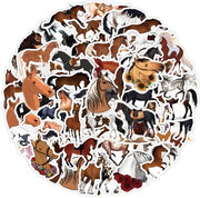 Set di Sticker per Ragazze - 60 Pezzi Sticker Acqua di Cavallo per Pasqua e Compleanni - Decorazioni Creative per Bambine da 10 Anni