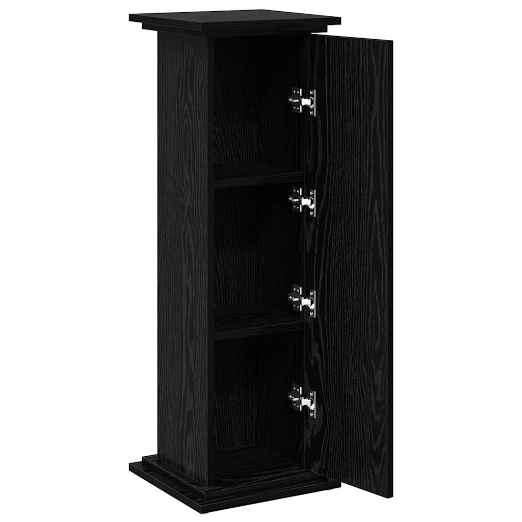 Supporto di esposizione con porta Rovere Nero 31 x 30 x 90 cm 869245