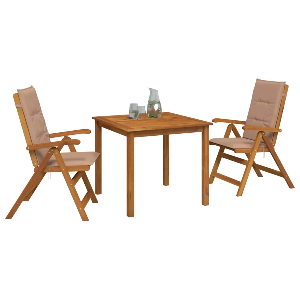 Set da pranzo da giardino 3 pezzi Naturale 3434593