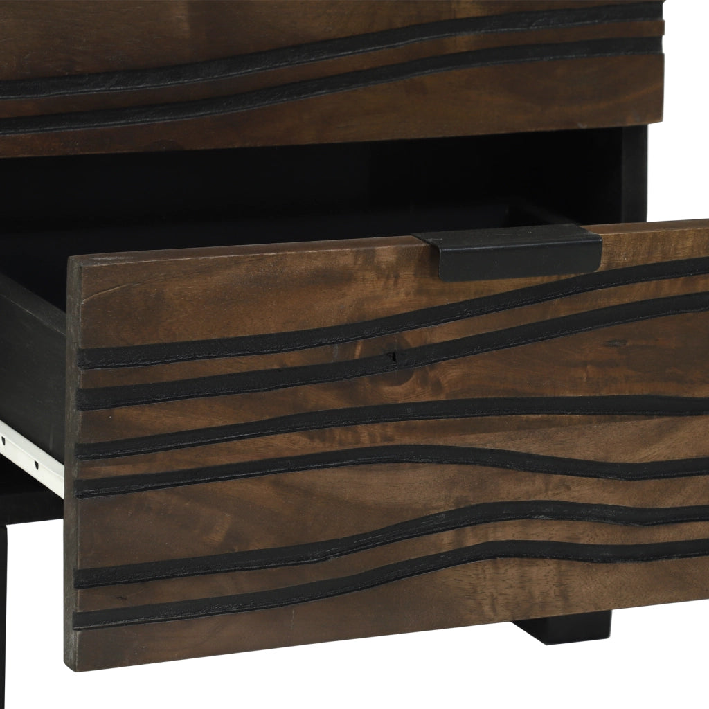 Set di Comodini 2 pcs 40x33.5x46 cm Legno Massello Mango
