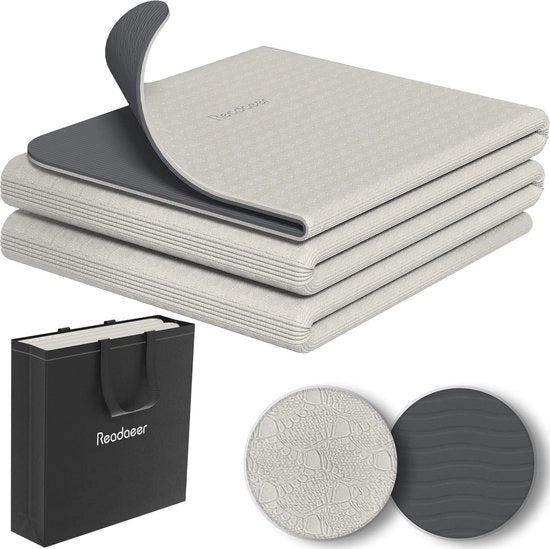 Mat di yoga pieghevole a 6 mm con tasca portatile - 183 cm L x 61 cm B