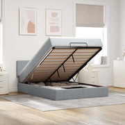 Pouf Letto con Materasso Grigio Chiaro 140x190 cm in Tessuto 3311373
