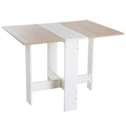 Tavolo da Pranzo Allungabile Pieghevole in Legno Rovere Bianco ¨C Minimal ¨C 103x76x73.5 cm