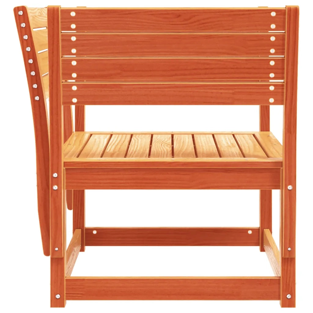 Sedia da Giardino Marrone Cera in Legno Massello Pino 844676
