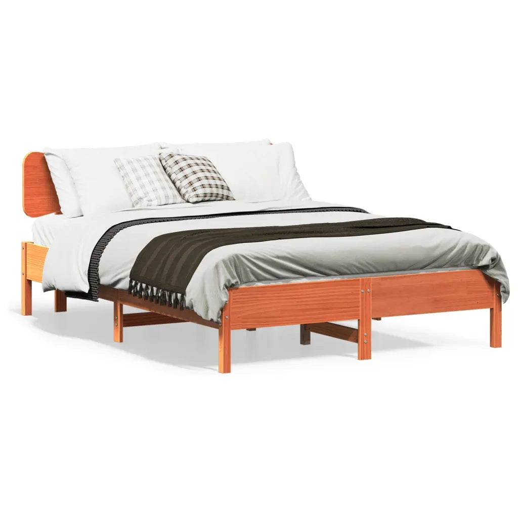Giroletto senza Materasso Marrone Cera 120x190 cm Legno di Pino