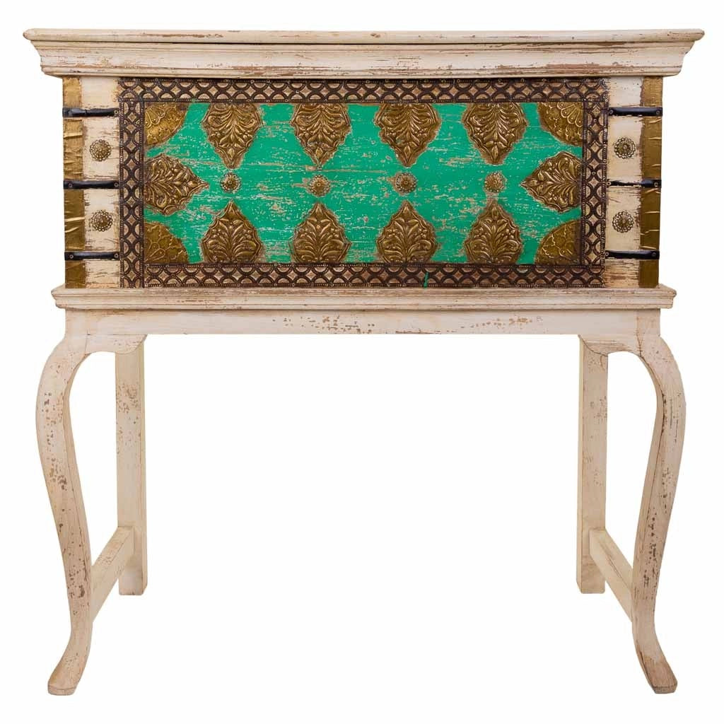 Baule alto in legno marrone 90x41x90h