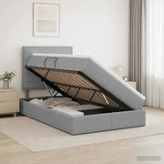 Letto con contenitore e materasso Grigio Chiaro 120 x 200 cm 3459432