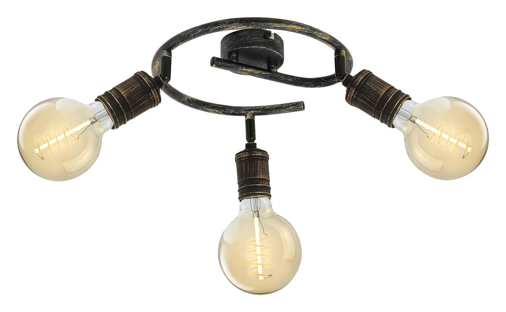 Plafoniera industriale Rabalux Fidel 3xE27 oro antico