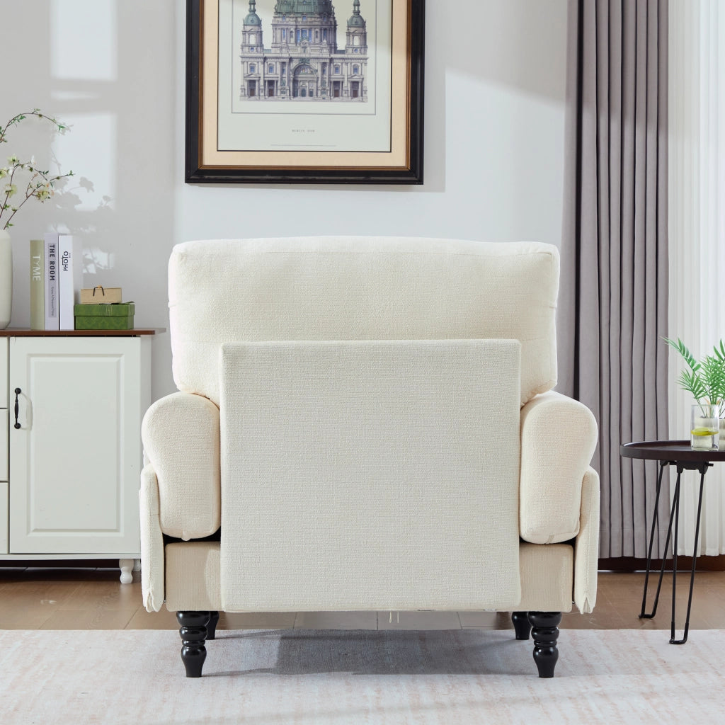 POLTRONA in Chenille Beige 125,5 x 97 x 86 cm