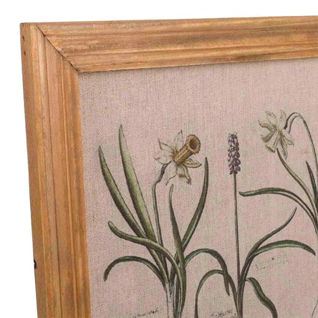 Cornice in legno e tessuto stampato