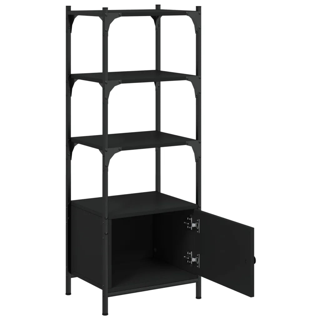 Libreria a 3 Ripiani Nera 41x30x109,5 cm in Legno Multistrato 838998