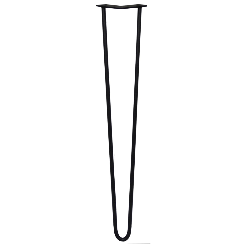 4 Gambe per Tavolo a Forcina SkiSki Legs 71cm Acciaio Nero 2 Rebbi 12mm