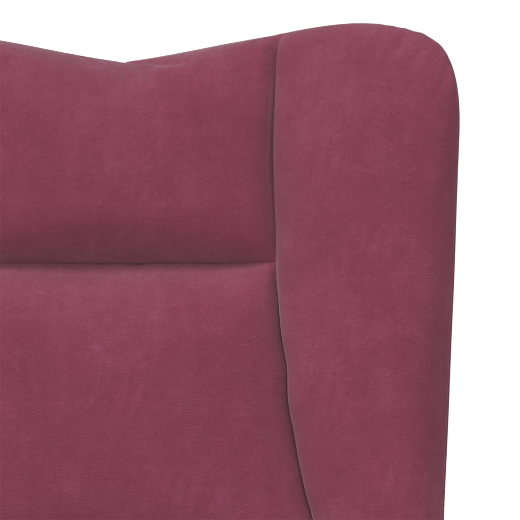 Poltrona Rilassante Wine Red in Velluto