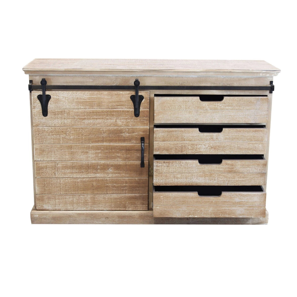 Madia per soggiorno Industrial in Legno Metallo cm 124x43x81 5 - JIM