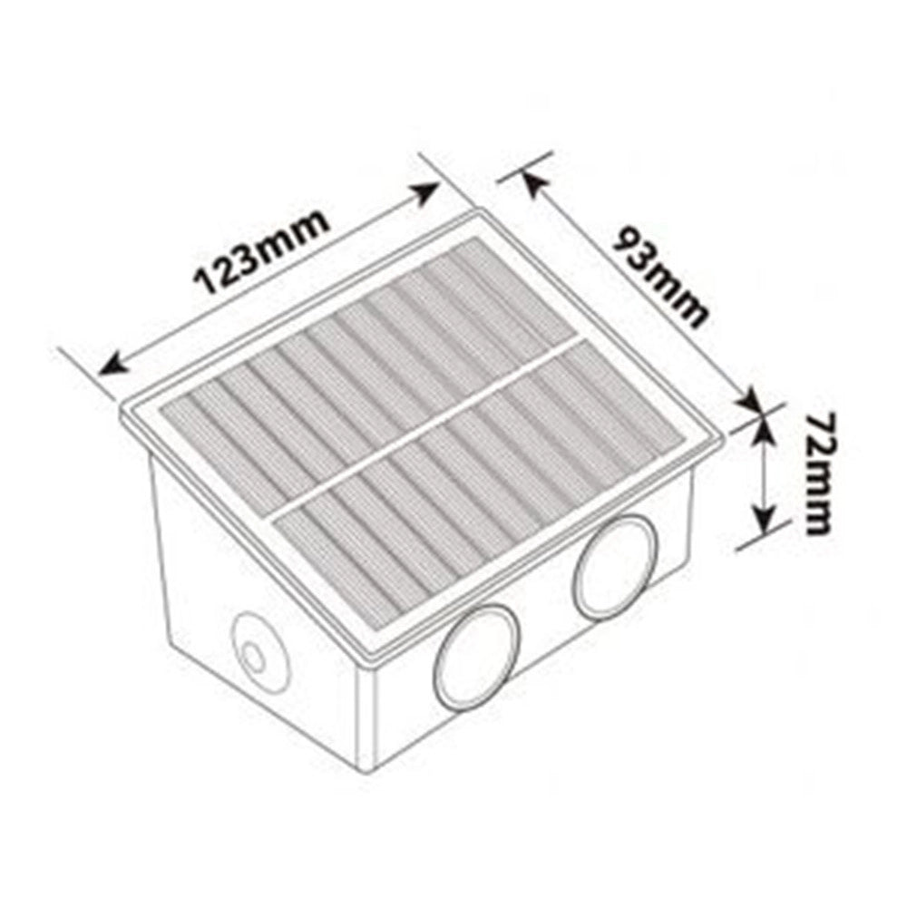 Trade Shop - Applique Led Solare Esterno Giardino A Parete Con Sensore Luce Calda 3000k Ip65 Ewg-04t-c -