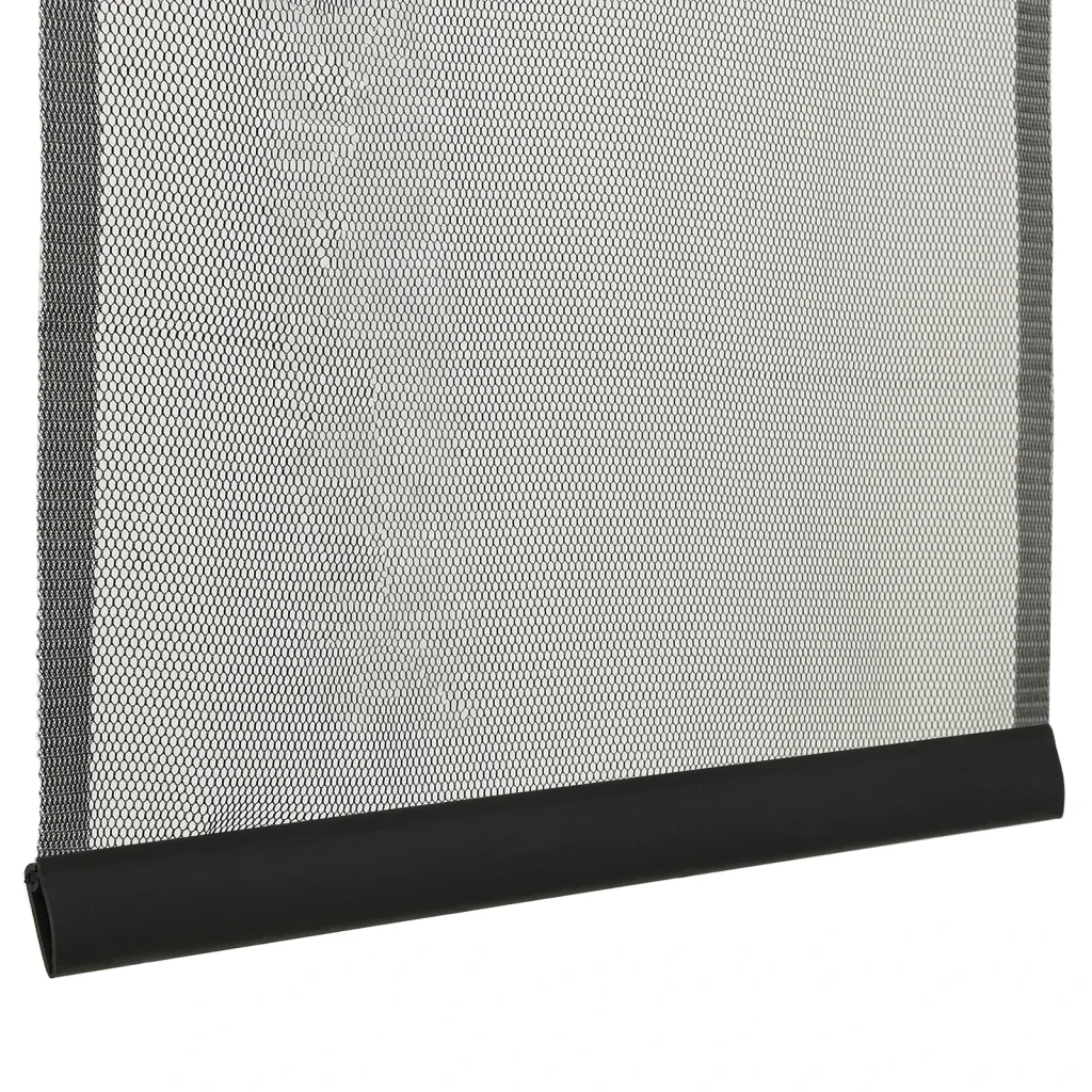 Zanzariera per Porta con 10 Sezioni a Rete Nera 240x240 cm 148712