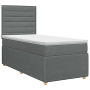 Letto box spring con materasso Grigio Scuro Singolo Tessuto 3454686