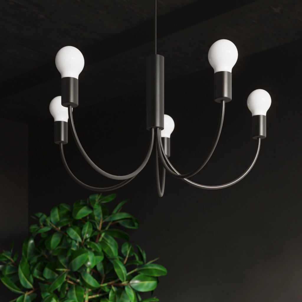 Lampadario Pure Lume MINIMO 3 luci nero metallo PU.0856