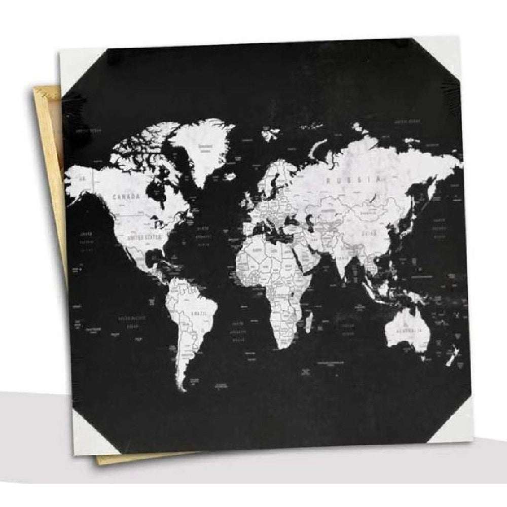 Trade Shop - Quadro Quadretto Decorativo 45x45x1,5cm Tela Su Legno Deluxe 4 Decori Ass 834790 -