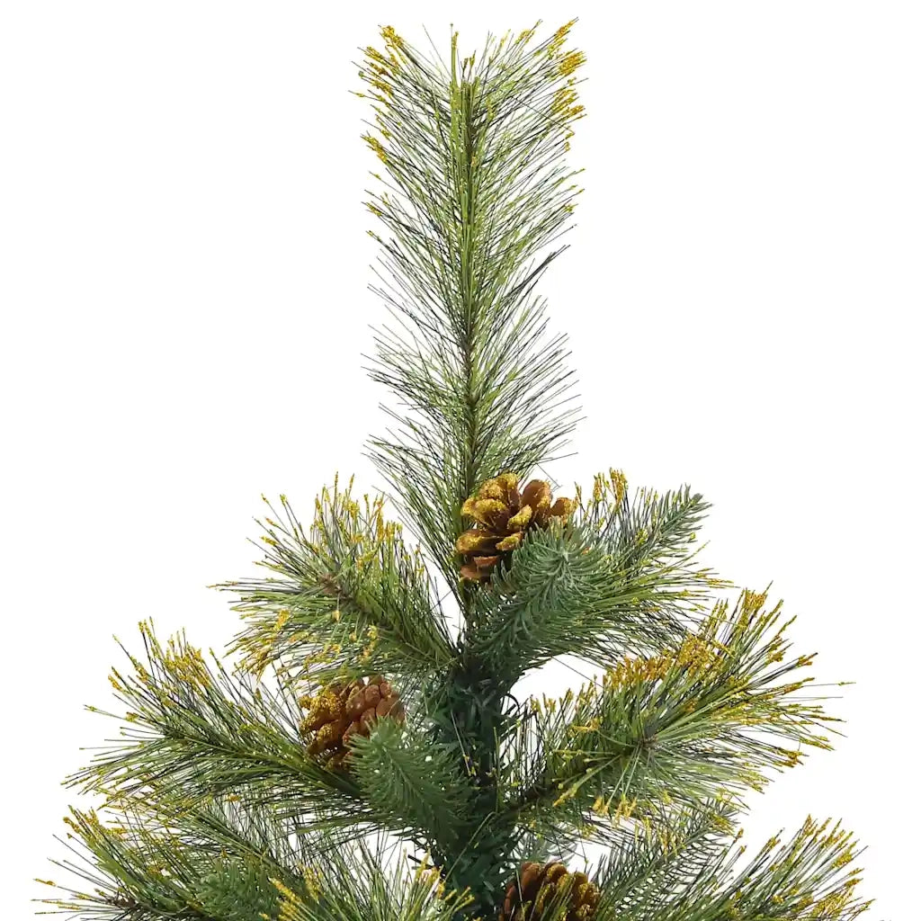 Albero di Natale artificiale pieghevole con coni Verde 120 cm 3395071