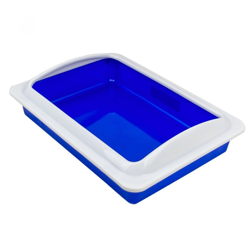 Trade Shop - Welkhome Lettiera Con Bordo Rialzato Smontabile Per Gatti Gatto 35 X 45 X 10 Cm -
