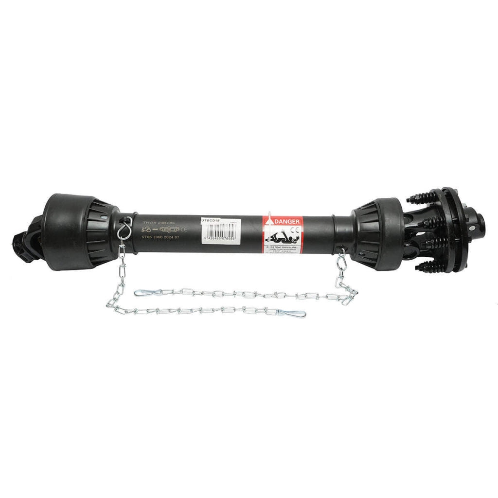 Cardano 1000 mm S6 T6 con frizione composto da 2 dischi croce 30,2x92 (tubo stella) 1 fresa 3/8 Z=6