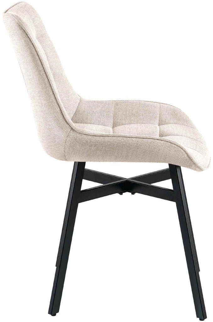 Sedia da Pranzo Colby crema,Tessuto