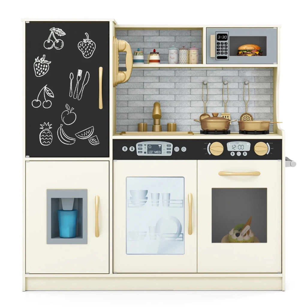 Cucina giocattolo per giochi di ruolo 82 x 24 x 80 cm con graziosi accessori atmosfera accogliente MDF beige 20_0018814