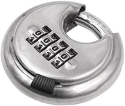 Slot Cifrato Robusto per Esterno - Acciaio Inossidabile - Impermeabile - Resistente al Furto - Diametro 70 mm