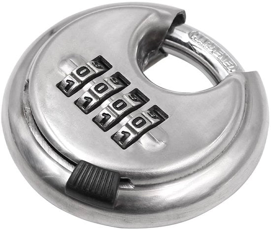 Slot Cifrato Robusto per Esterno - Acciaio Inossidabile - Impermeabile - Resistente al Furto - Diametro 70 mm