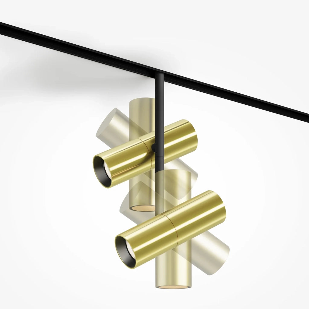 Maytoni Lampada Da Binario moderna Exility Elti Duo 1 luce LED integrato nero alluminio