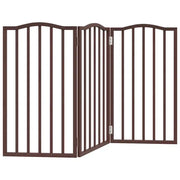 Cancello Cani Pieghevole 3 Pannelli Rovere Marrone 150cm Pioppo CFW7519364